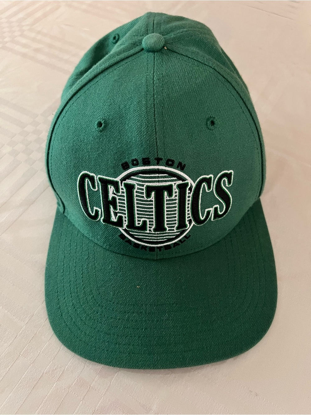 NBA Celtics Green Fitted Cap with Team Embroidered Logo
